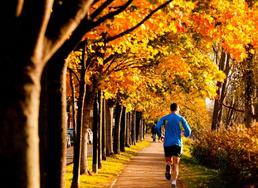 jogging in the fall colors - mcs rush charge